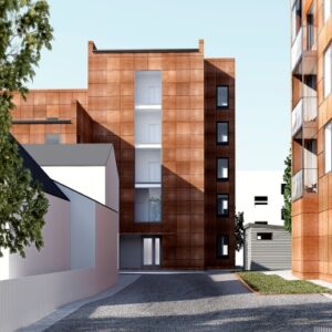 Rost klär hållbar fasad