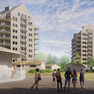 Bygger Halmstads högsta bostadshus i trä