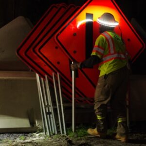 Lysande idé för vägarbetare