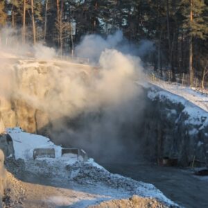 Här sprängs första salvan