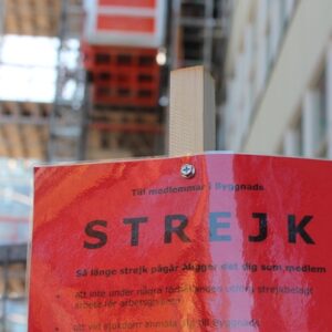 Byggstrejk bröt ut på tisdagen