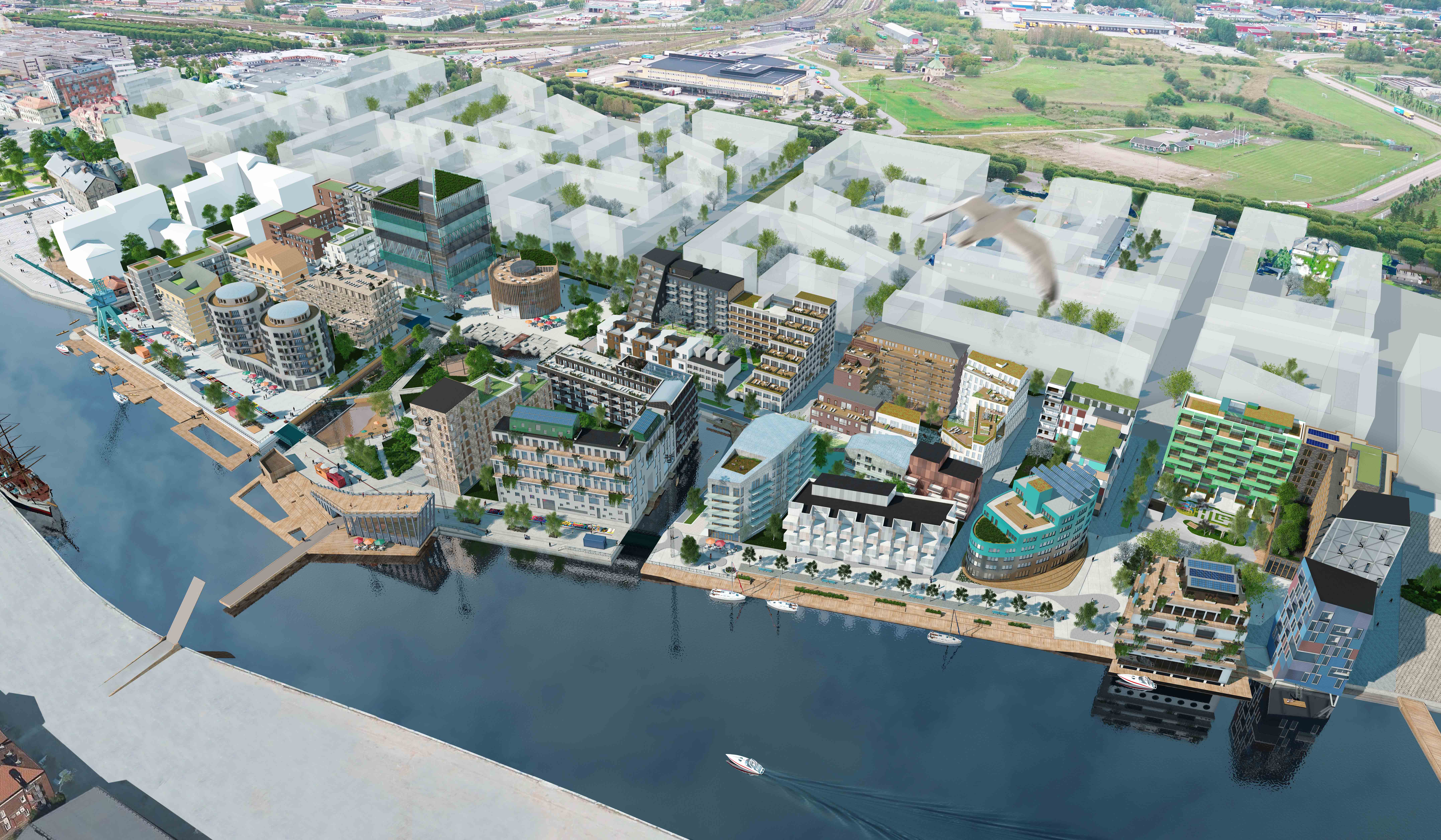 Första bygglovet för Inre hamnen klubbat