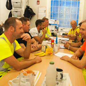 Byggpaus med fokus på säkerhet