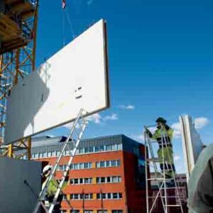 Utfackningsväggar i betong ökar