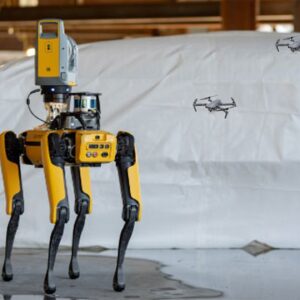 Robotarna närmar sig byggarbetsplatsen