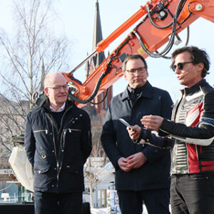 Första spadtaget för nya Clarion Hotel  i Sundsvall