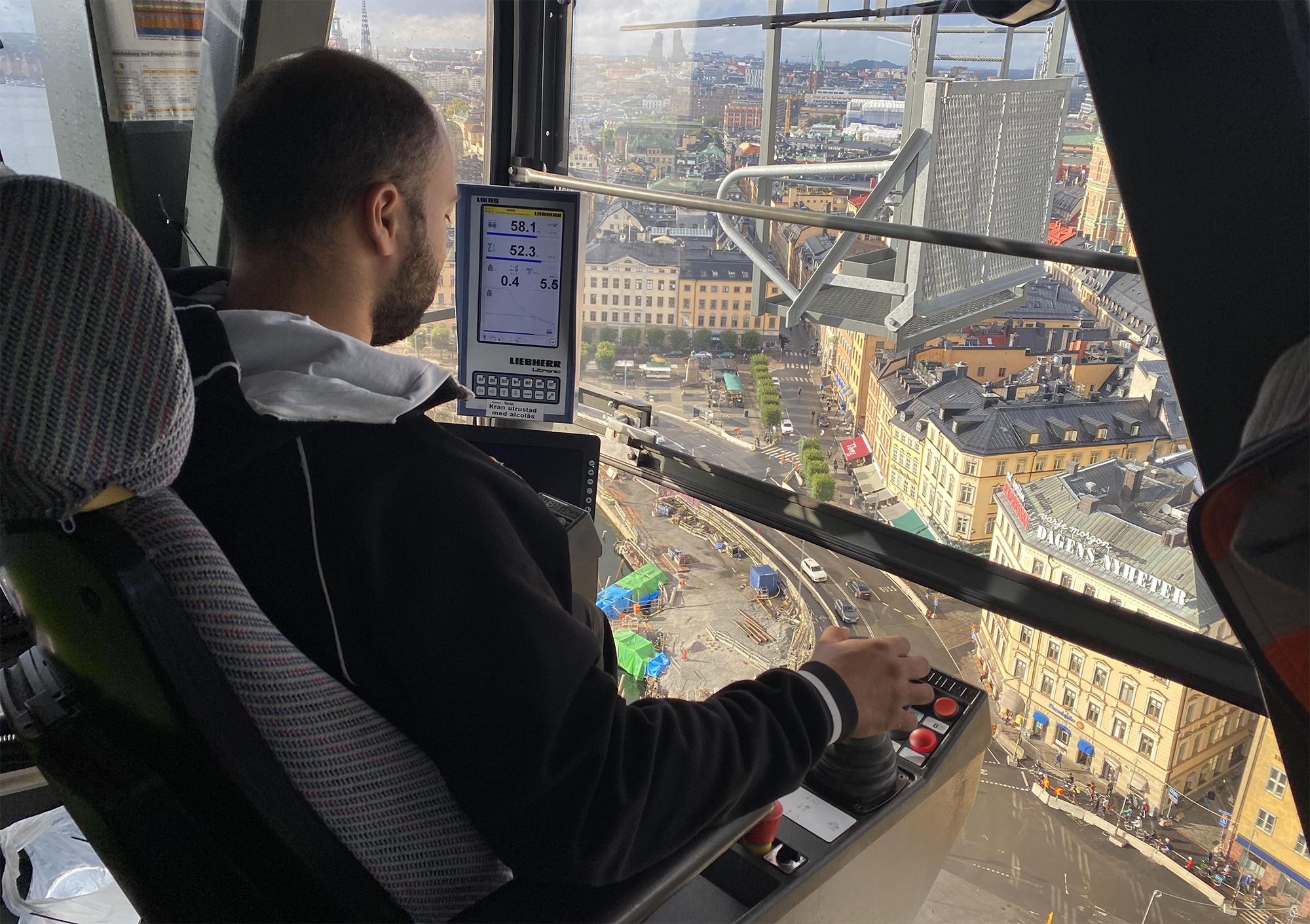 Höjdarjobb vid Slussen