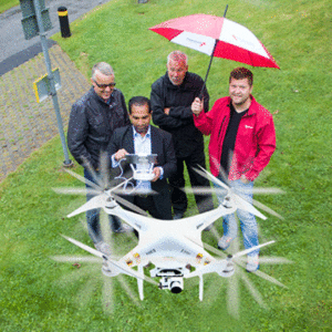 Återupptar inspektioner med drönare