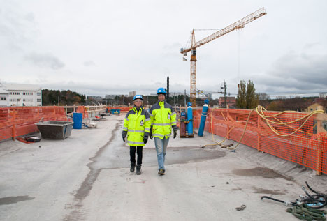 Brogjutning i Årsta