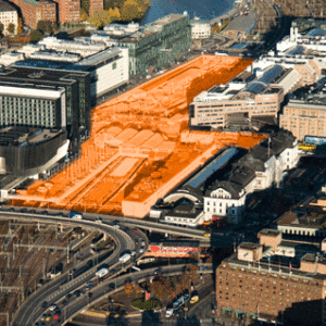 Station ovanpå spåren