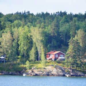 Hav och självstädande hus i topp