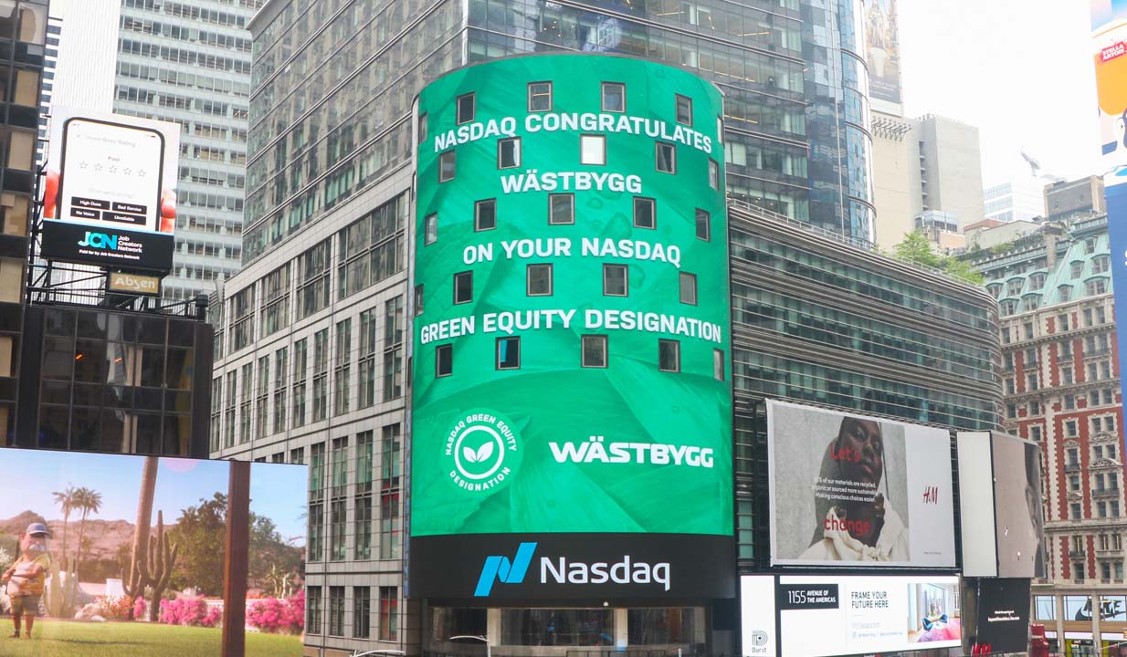 Grönt erkännande för Wästbygg