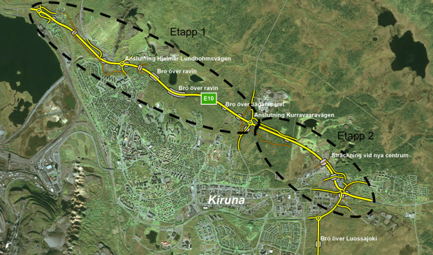 Byggandet av nya E10 i Kiruna har startat