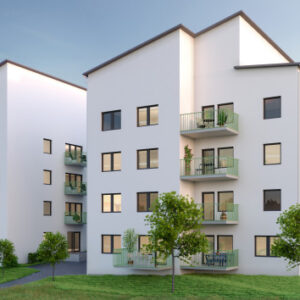 Solceller på taken när Lindbäcks bygger åt Roslagsbostäder