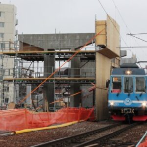 Järnväg mitt i bygget