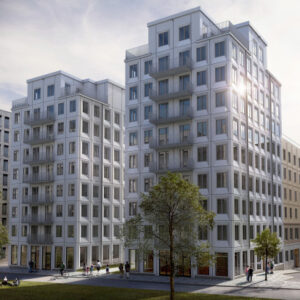 Första allmännyttiga hyresbostäderna i Hagastaden