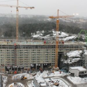 Bygger bostadshus med krockskydd