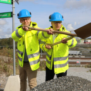 Första spadtaget för tunnelbanan togs i Järfälla