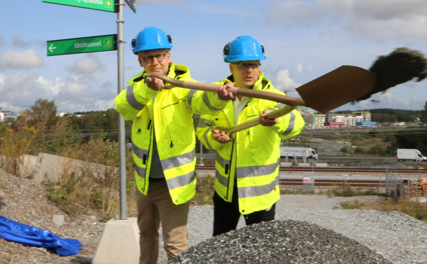 Första spadtaget för tunnelbanan togs i Järfälla