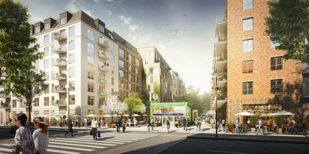 Klartecken för tunnelbana genom Solna