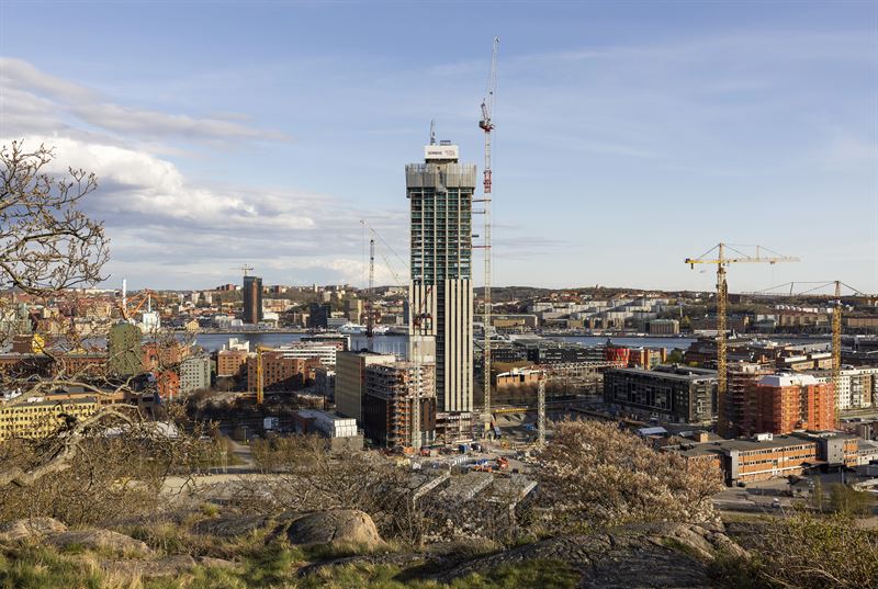 Karlatornet på Lindholmen är nu högst i Göteborg. Foto: Kasper Dudzik