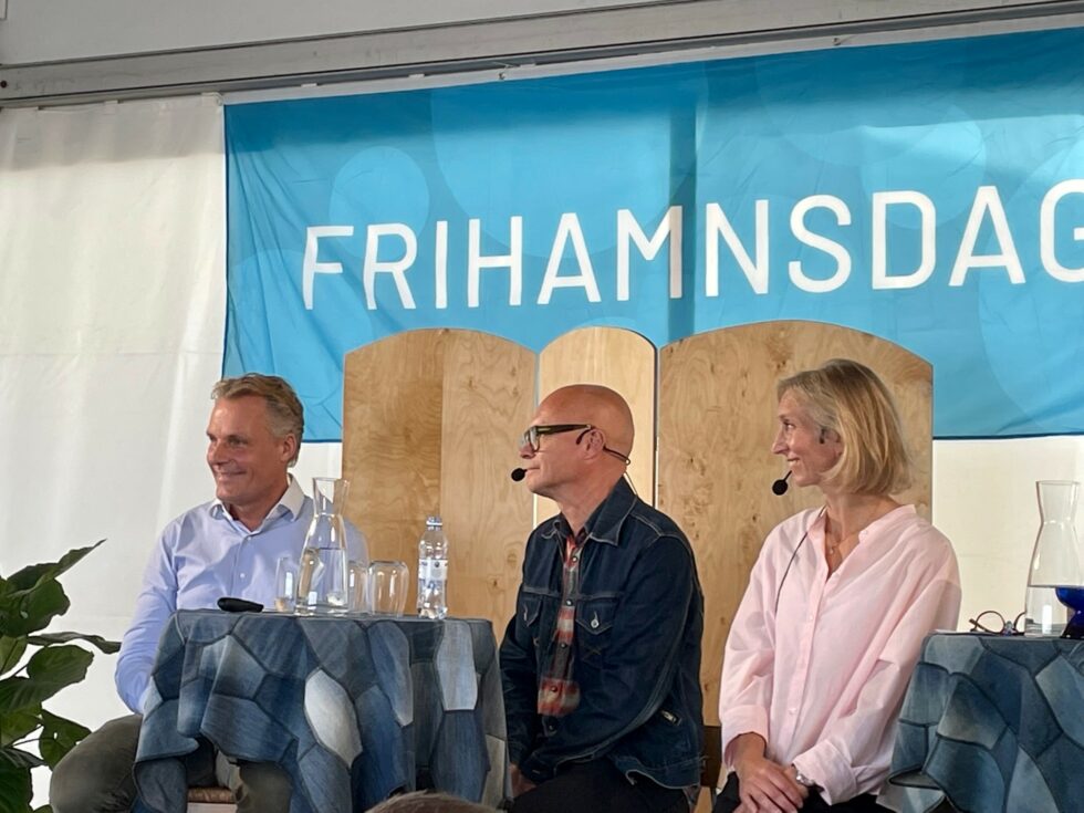 Ola Serneke, vd på Serneke Invest, Göteborgs stadsarkitekt Björn Siesjö och Ann Legeby, professor tillämpad stadsbyggnad vid KTH. Foto: Henrik Ekberg