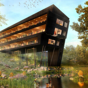 Bygger ny hotelldel i form av en båt