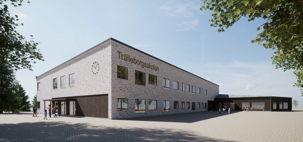 Trälleborgsskolan byggs i Värnamo. Bild: Byggdialog