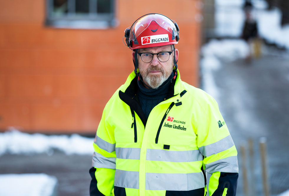 Johan Lindholm, förbundsordförande Byggnads. Foto: Byggnads