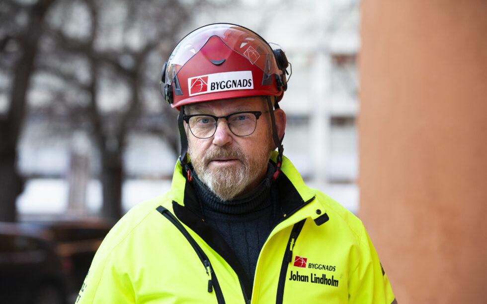 Johan Lindholm, förbundsordförande, Byggnads. Foto: Terese Perman