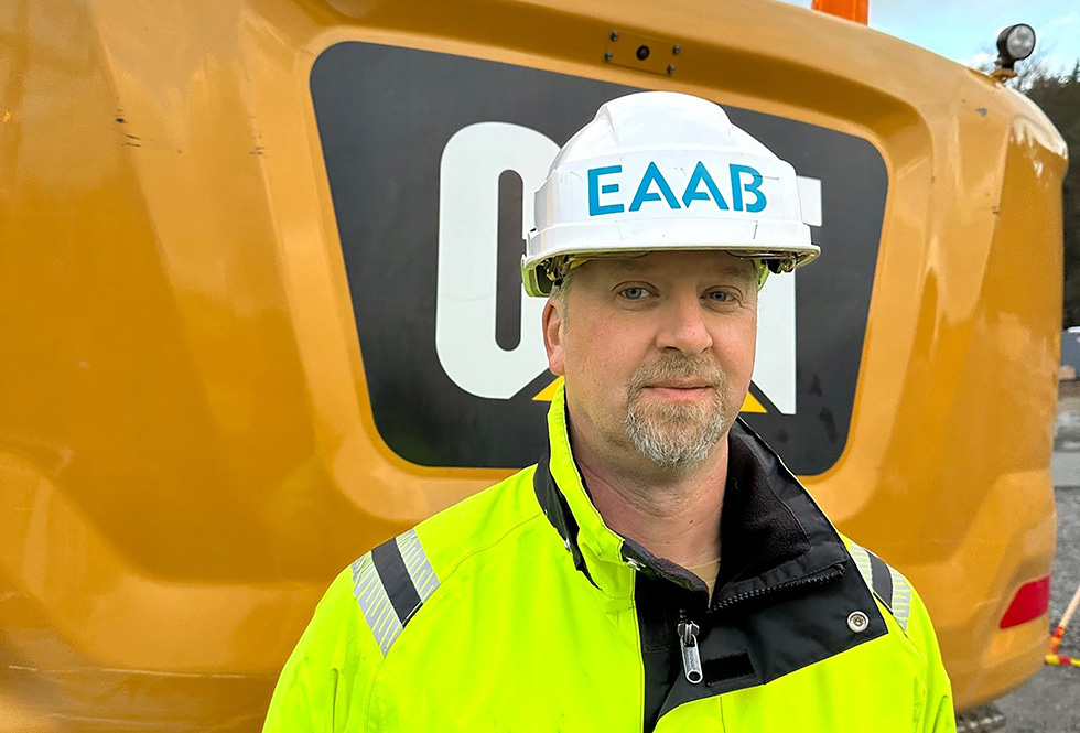 Magnus Uusitalo, arbetschef och platschef, EAAB. Foto: EAAB
