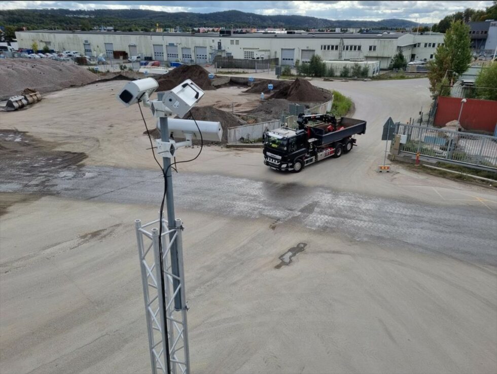 AI-sensorerna registrerar allt som händer på byggarbetsplatsen. Bilden är från NCC:s bergtäkt i Tagene i Göteborg. Foto: Rise