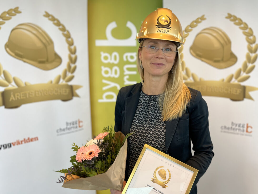 Carolina Detterfelt är Årets Byggchef 2022