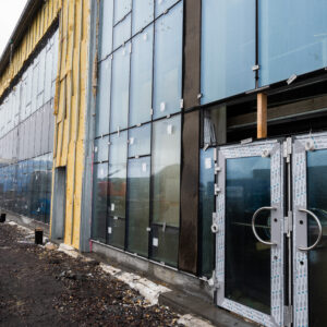 Dog ensam i schakt vid badhusbygget i Kiruna