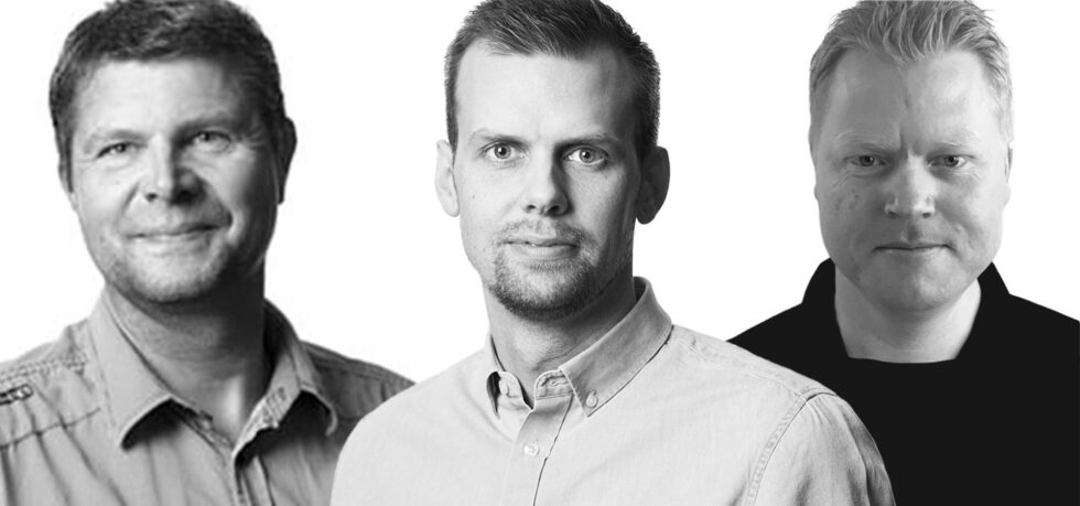 Jens Widmark, Christoffer Sundin och Jesper Johansson är trion som ska driva utvecklingen av ByggDialogs verksamhet i Trestad.