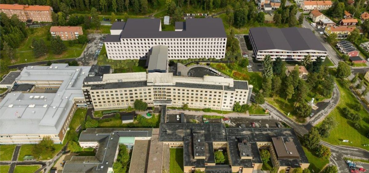 Visionsbild över Skellefteås nya sjukhus