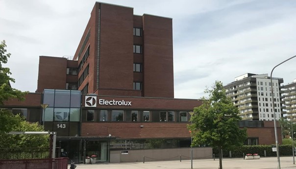 Electrolux gamla entré som nu har rivits.