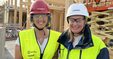 Ulrika Kågström, head of Greenhouse Sthlm development, Electrolux Group och Maria Stridh Wiik, projektchef på entreprenören Skanska.