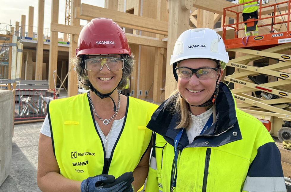 Ulrika Kågström, head of Greenhouse Sthlm development, Electrolux Group och Maria Stridh Wiik, projektchef på entreprenören Skanska.