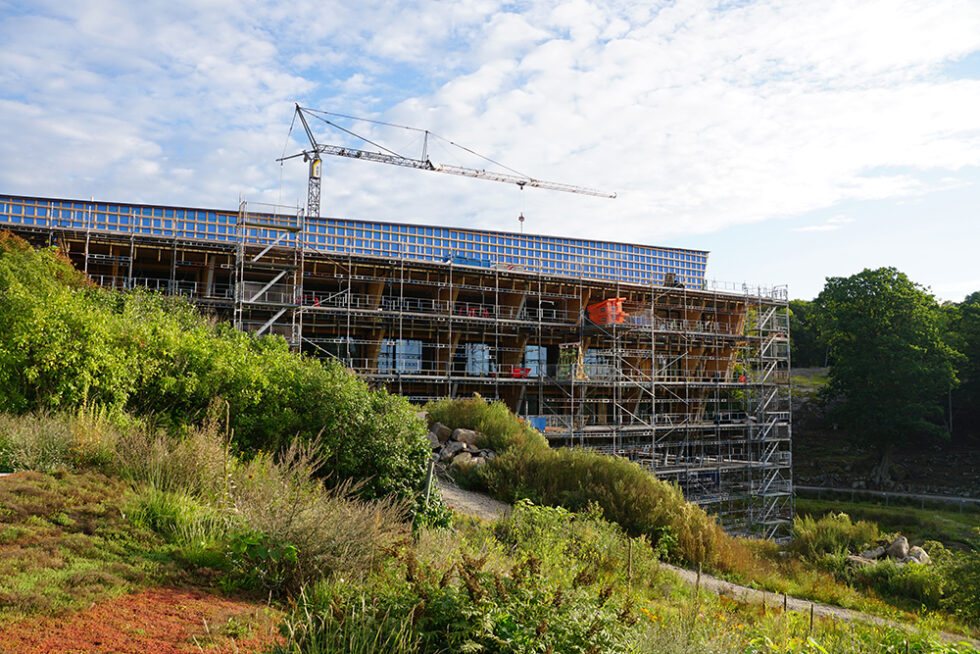 Den nya hotelldelen till Eriksberg Hotel och Nature Reserve’s växer fram.