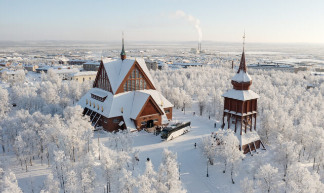 Veidekke påbörjar flytten av Kiruna kyrka