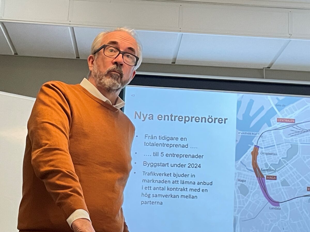 Lars Björklund, projektledare för Haga-etappen. Foto: Henrik Ekberg