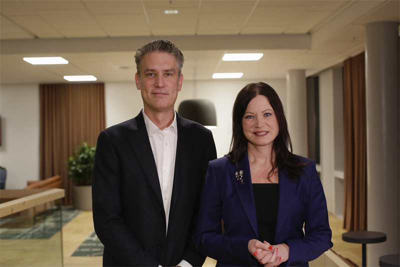 Niklas Sparw och Helena Hed blir nya chefer på NCC. Foto: Lina Persson NCC