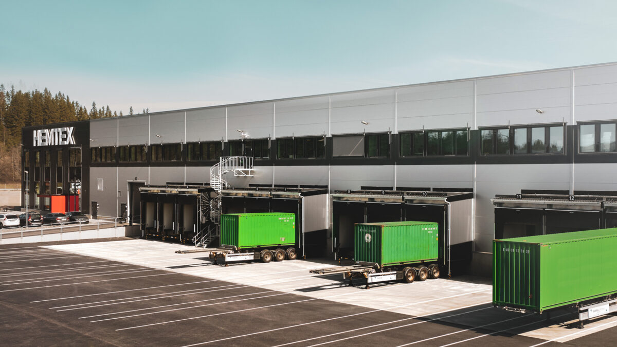 Hemtex lager och kontor i Borås byggs ut av Logistic Contractor. Foto: Hemtex