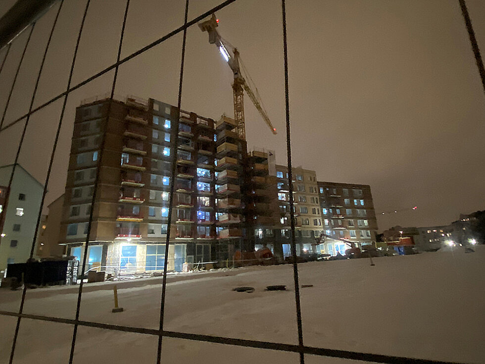 Byggarbetsplatsen i Ursvik, Sundbyberg, där olyckan inträffade.