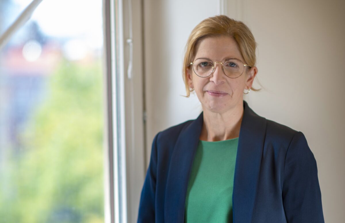 Malin Cederfeldt Östberg, chef och kassaföreståndare på Byggnads A-kassa. Foto: Linda Håkansson