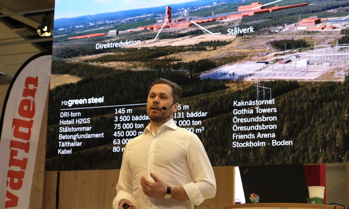 Rasmus Kazinczy, ansvarig för projektinköpen på H2 Green Steel. Foto: Henrik Ekberg