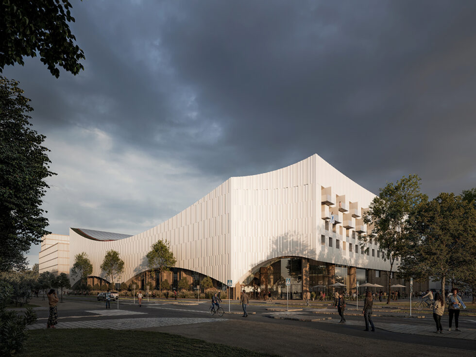 illustration som visar Malmös nya sportarena