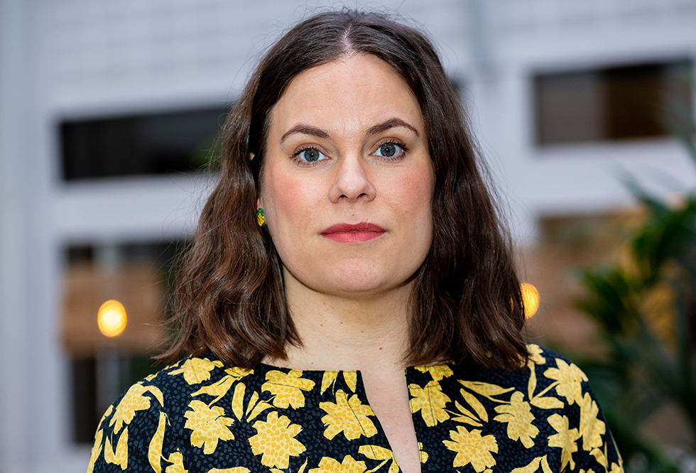 Felicia Danielsson, presskommunikatör på Trafikverket, svara på frågor om infrastuktur