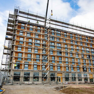 Trämoduler blir nya väghotell